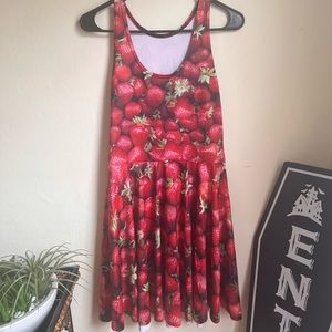 Blackmilk Strawberry Skater Dress
